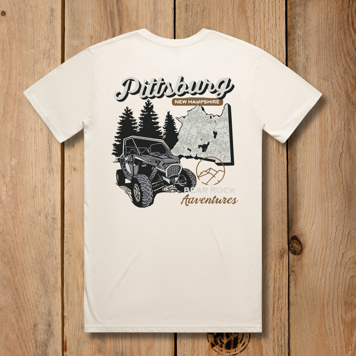 Bear Rock Premium | ATV Pittsburg, NH Tee Ecru Back