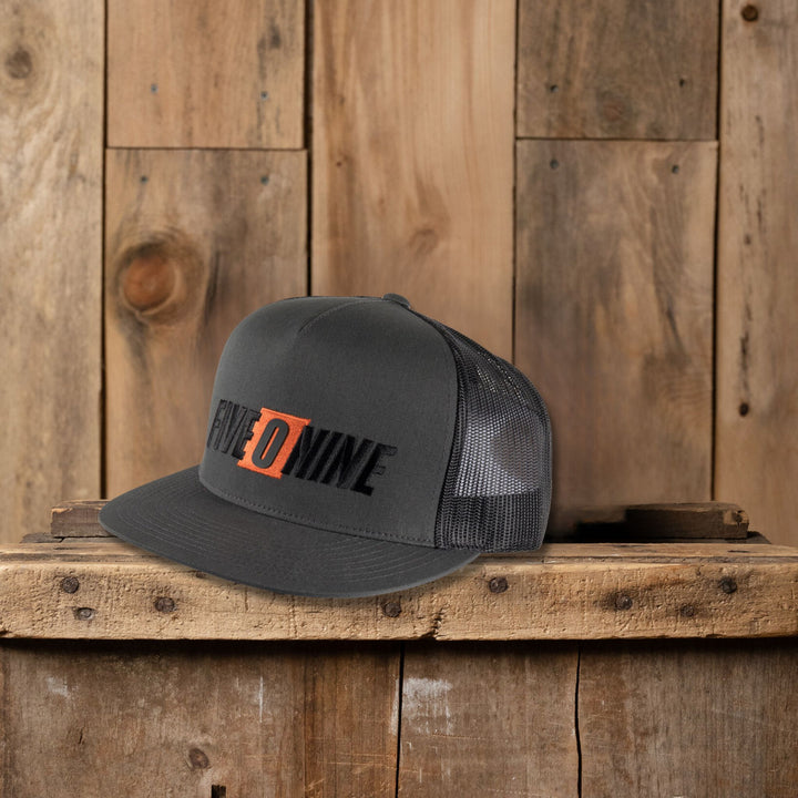 509 Five O Nine Flat Billed Trucker Hat in Gray