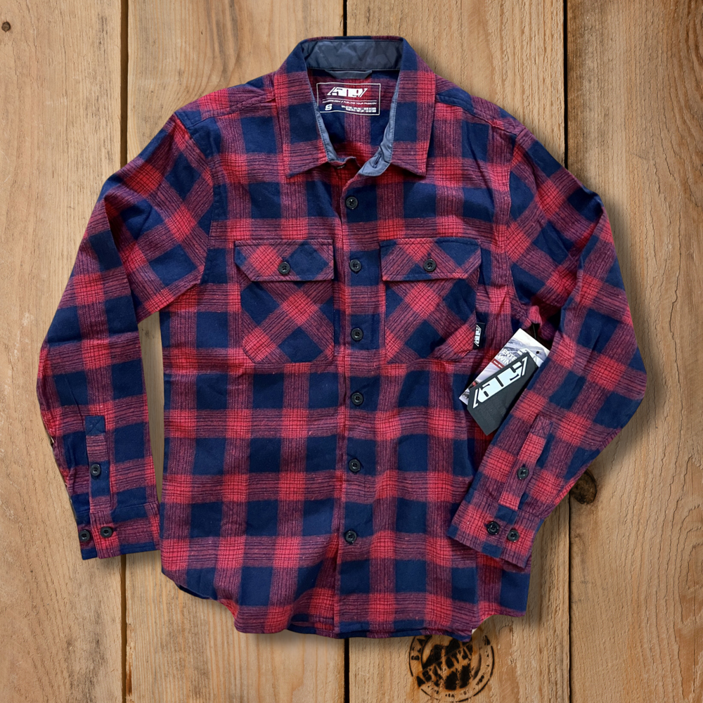 509 M's Basecamp Flannel Shirt Red Navy