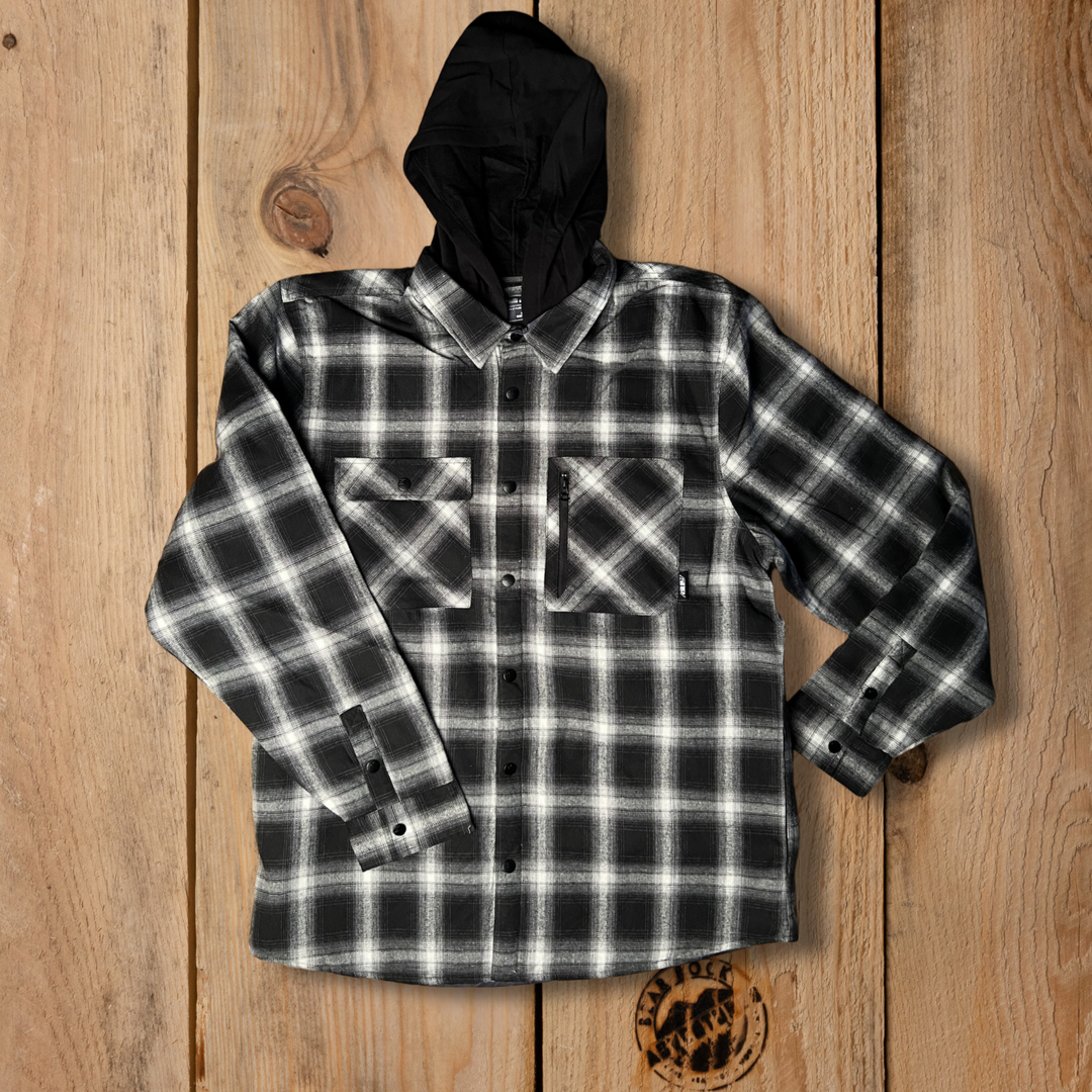 509 Men's Tech Flannel Black and Grey Check