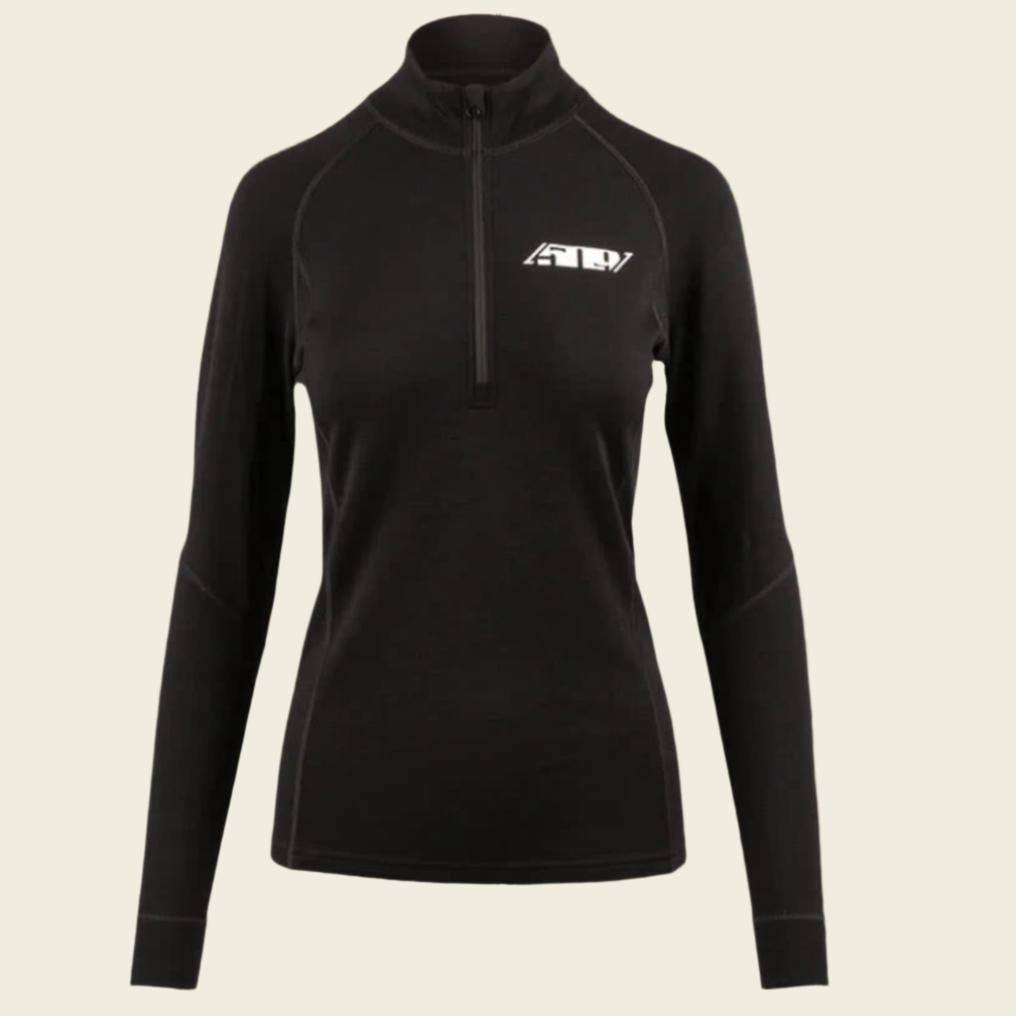 509 Womens FZN Merino 1-4 Zip Black