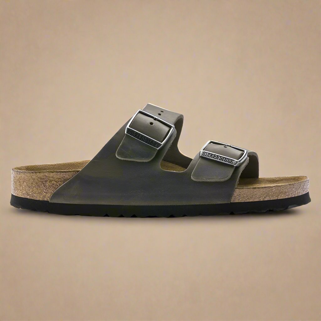 Birkenstock Arizona Soft Footbed Oiled Leather Sandal | Iron