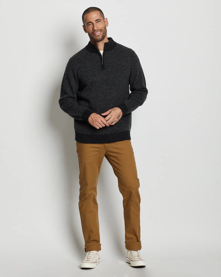 Pendleton Shetland Half Zip Sweater | Charcoal