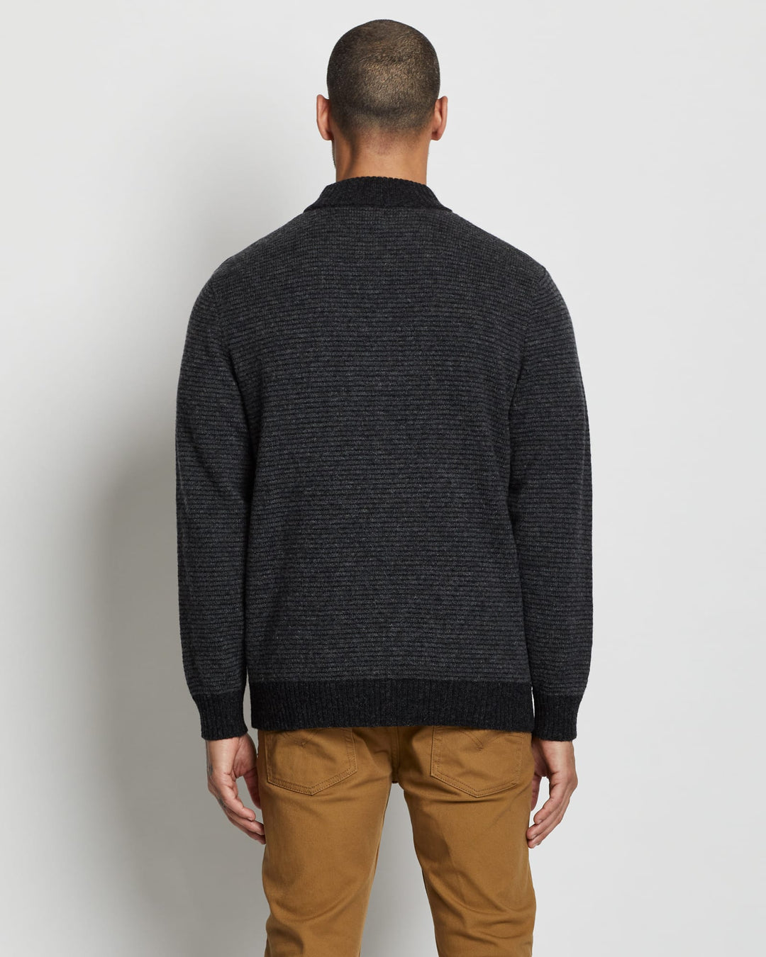 Pendleton Shetland Half Zip Sweater | Charcoal