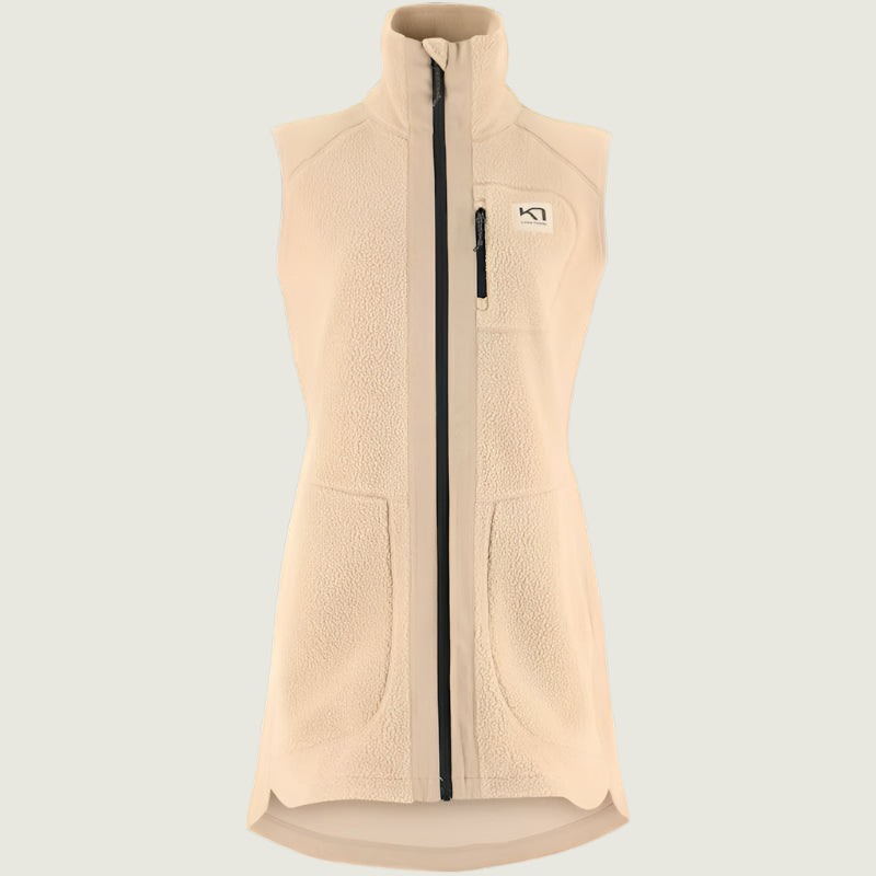 Kari Traa Sanne Pile Long Vest | Oat