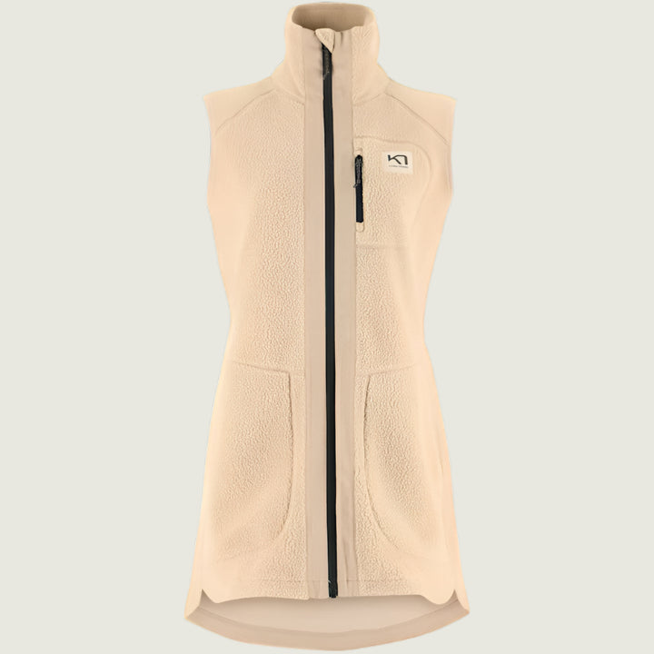 Kari Traa Sanne Pile Long Vest | Oat