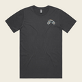 Bear Rock Premium Great North Woods Stencil Tee Front Coal