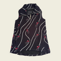 Tonia Debellis Vira Vest Mini Skier Red Black Multi