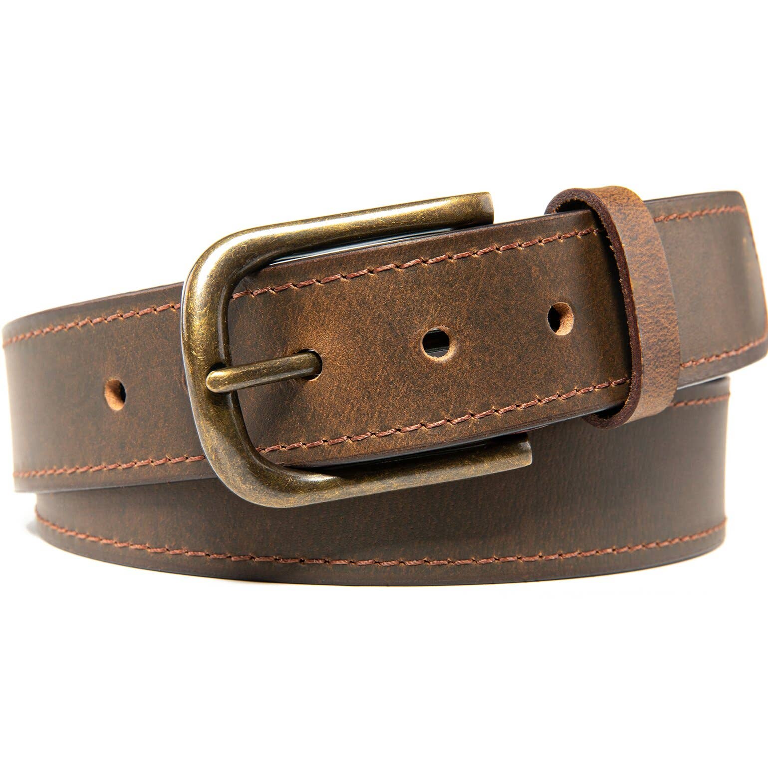 Fabio Valenti Men's Genuine Leather Belt-LA2090 Tobacco