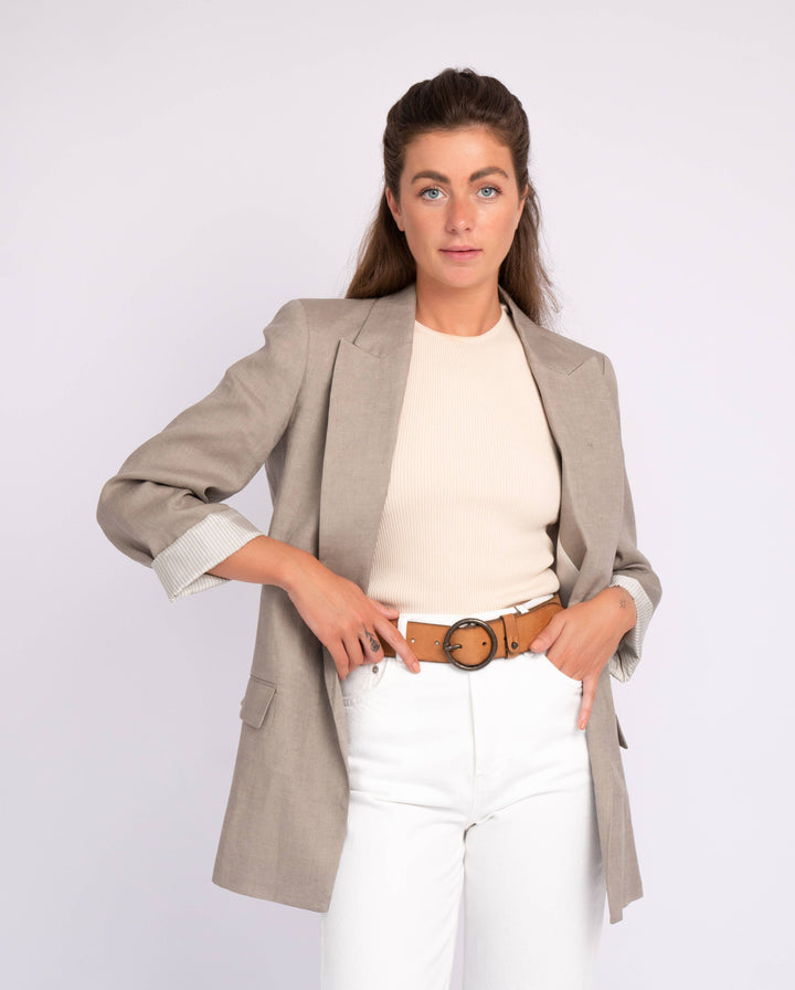 Pip | Vintage Full-Grain Leather Belt | Cognac