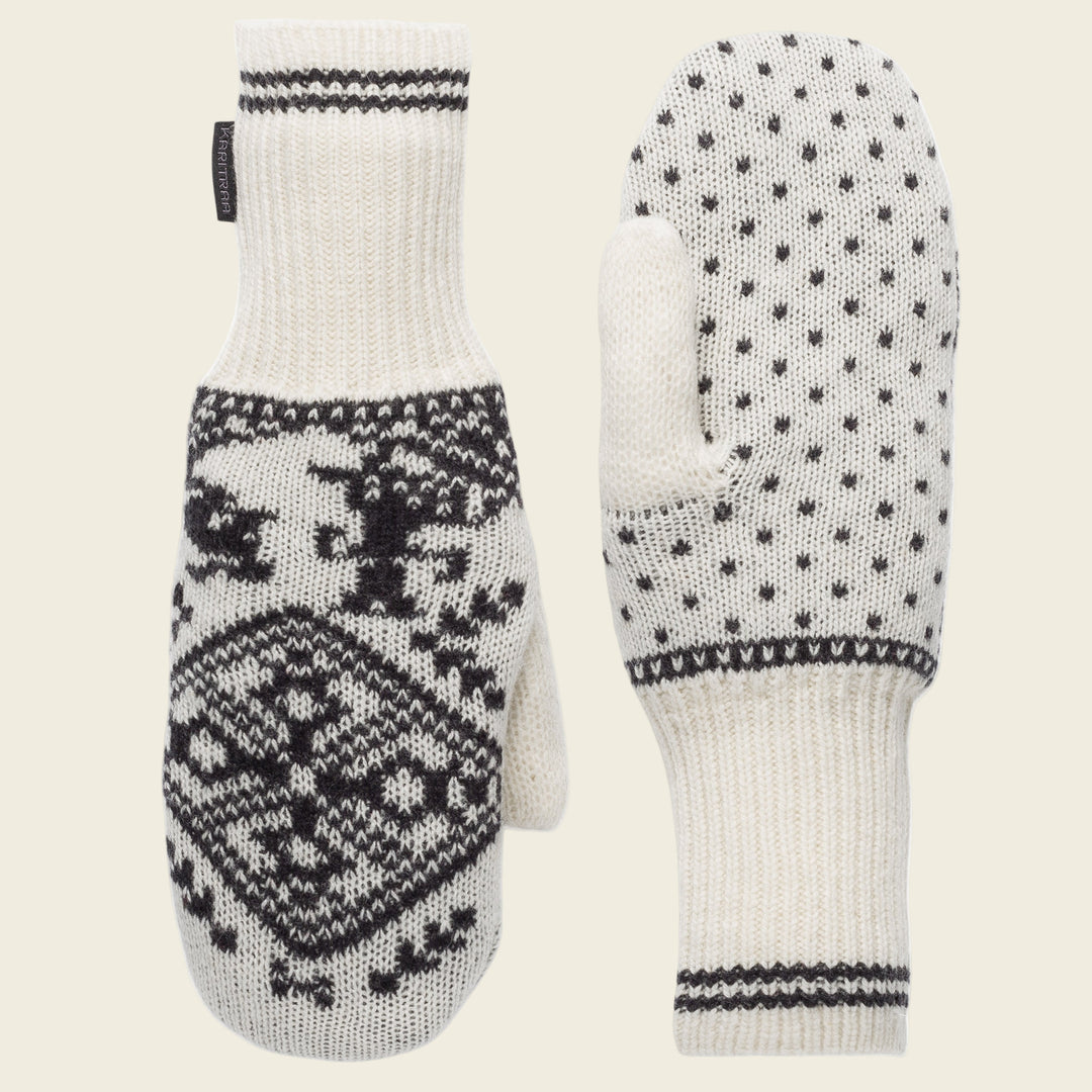 Kari Traa Saga Knit Mittens | Off White