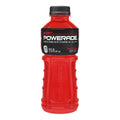 Red Powerade sports drink bottle on a white background