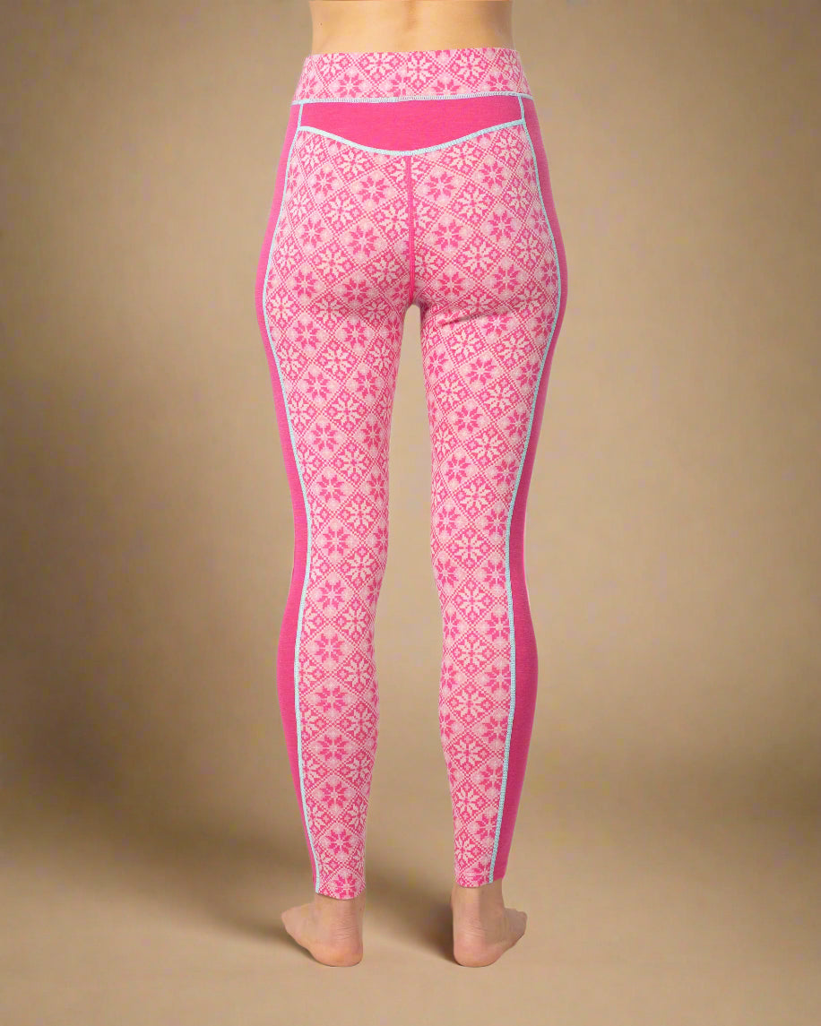 Rose Light Base Layer Pants - High Waisted | Bright Pink