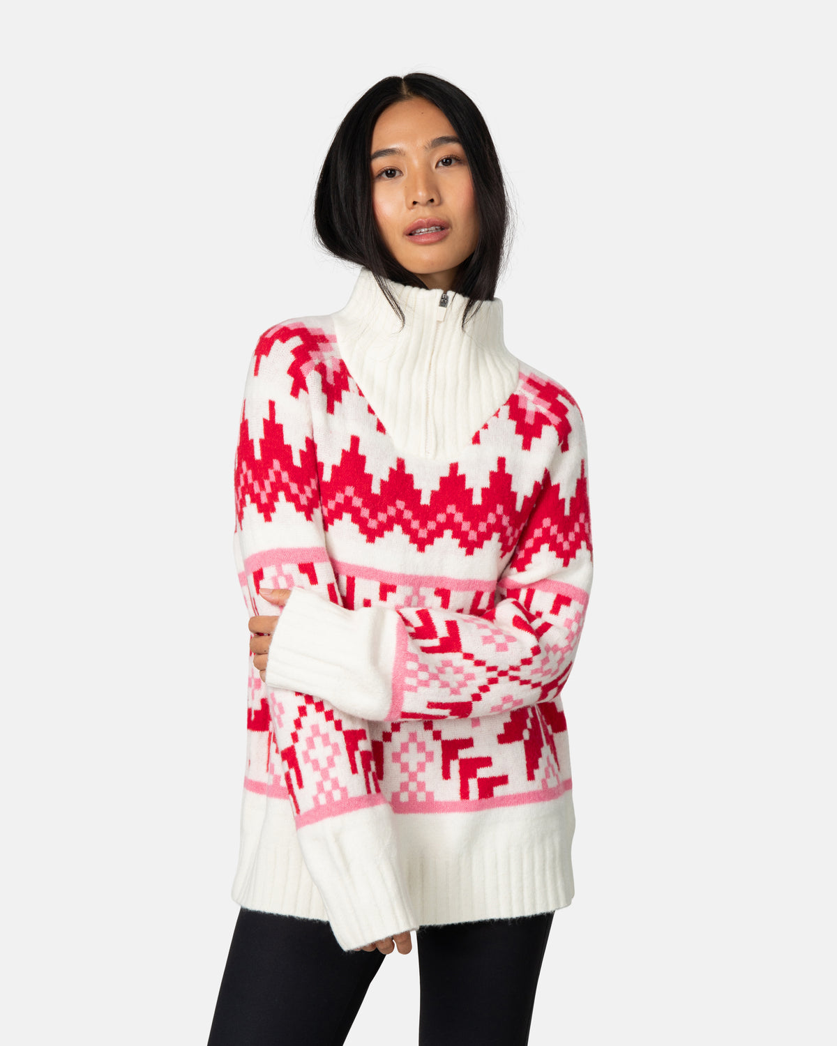 Kari Traa Amelia Knit Top in Holly, worn by a model