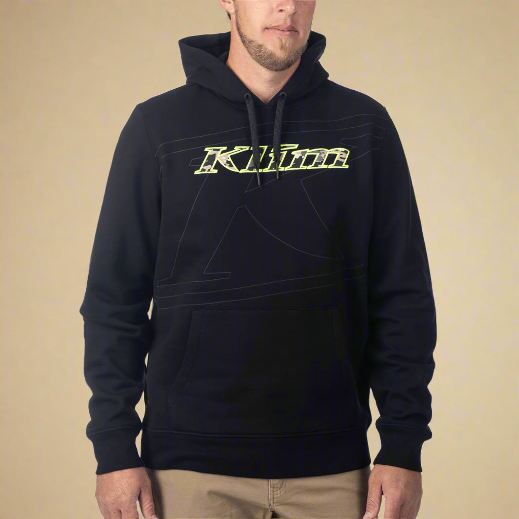 Klim Glens Peak Pullover Hoodie | Black - Montana Tan Camo