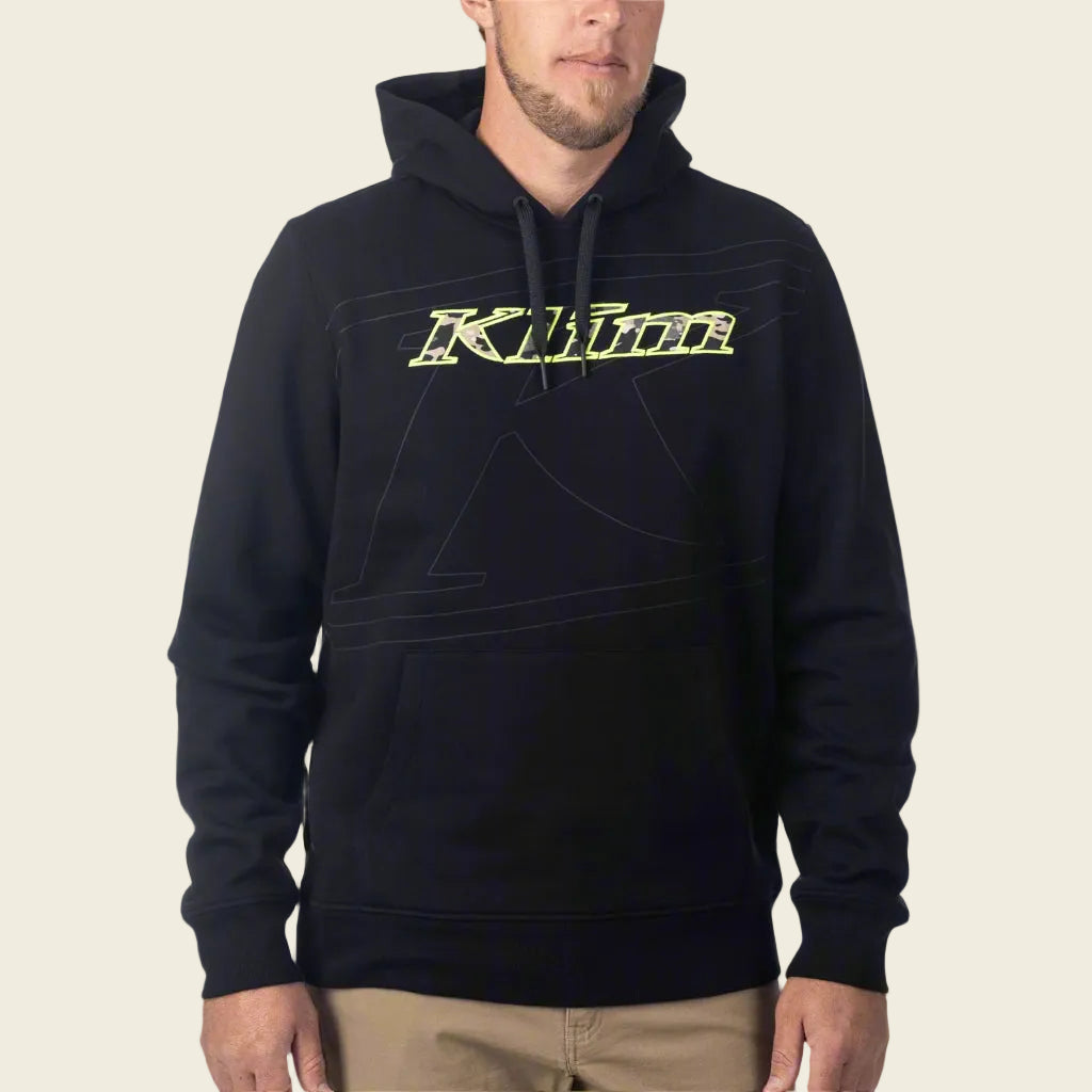 Klim Glens Peak Pullover Hoodie | Black - Montana Tan Camo