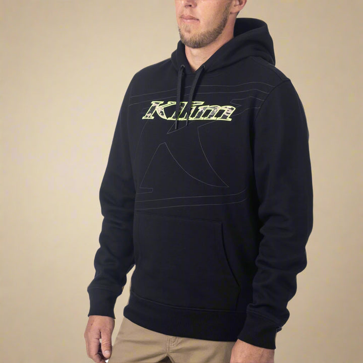 Klim Glens Peak Pullover Hoodie | Black - Montana Tan Camo