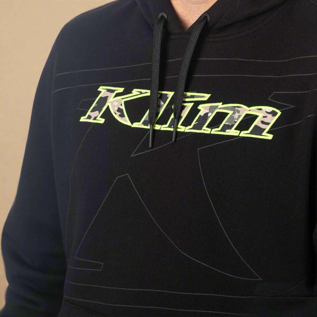 Klim Glens Peak Pullover Hoodie | Black - Montana Tan Camo