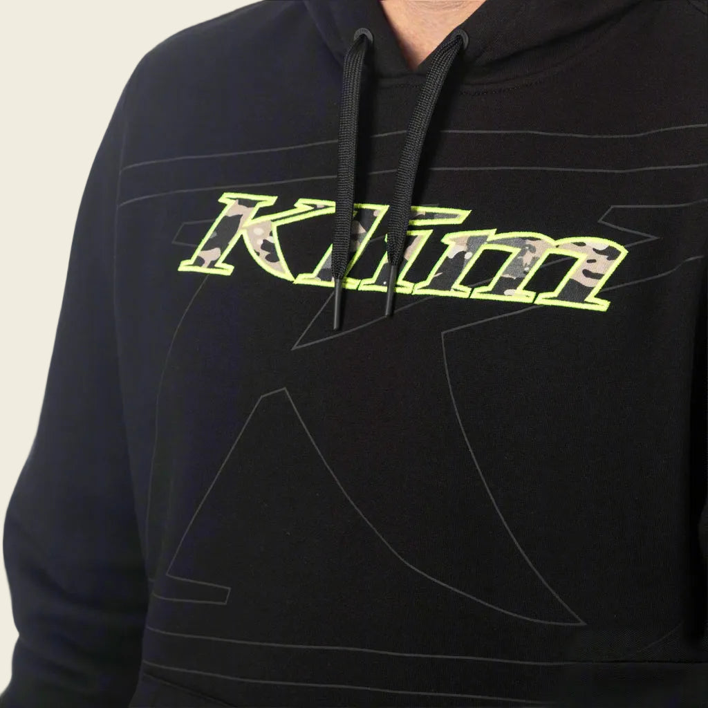 Klim Glens Peak Pullover Hoodie | Black - Montana Tan Camo