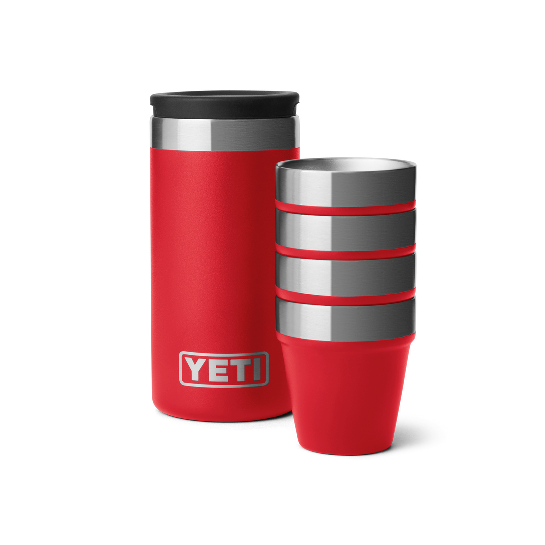 Yeti Shot Glasses & Case Rescue Red