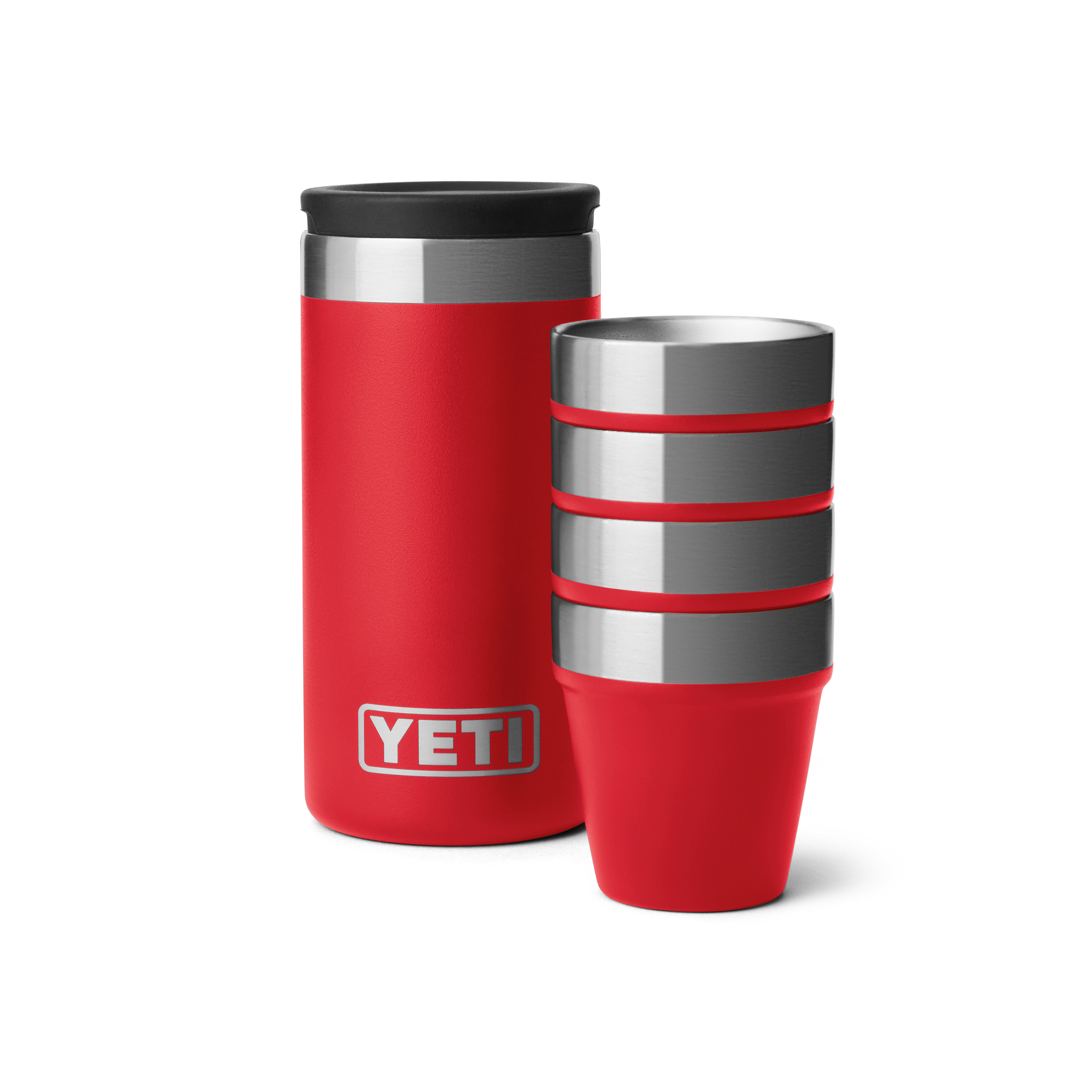 Yeti Shot Glasses & Case Rescue Red