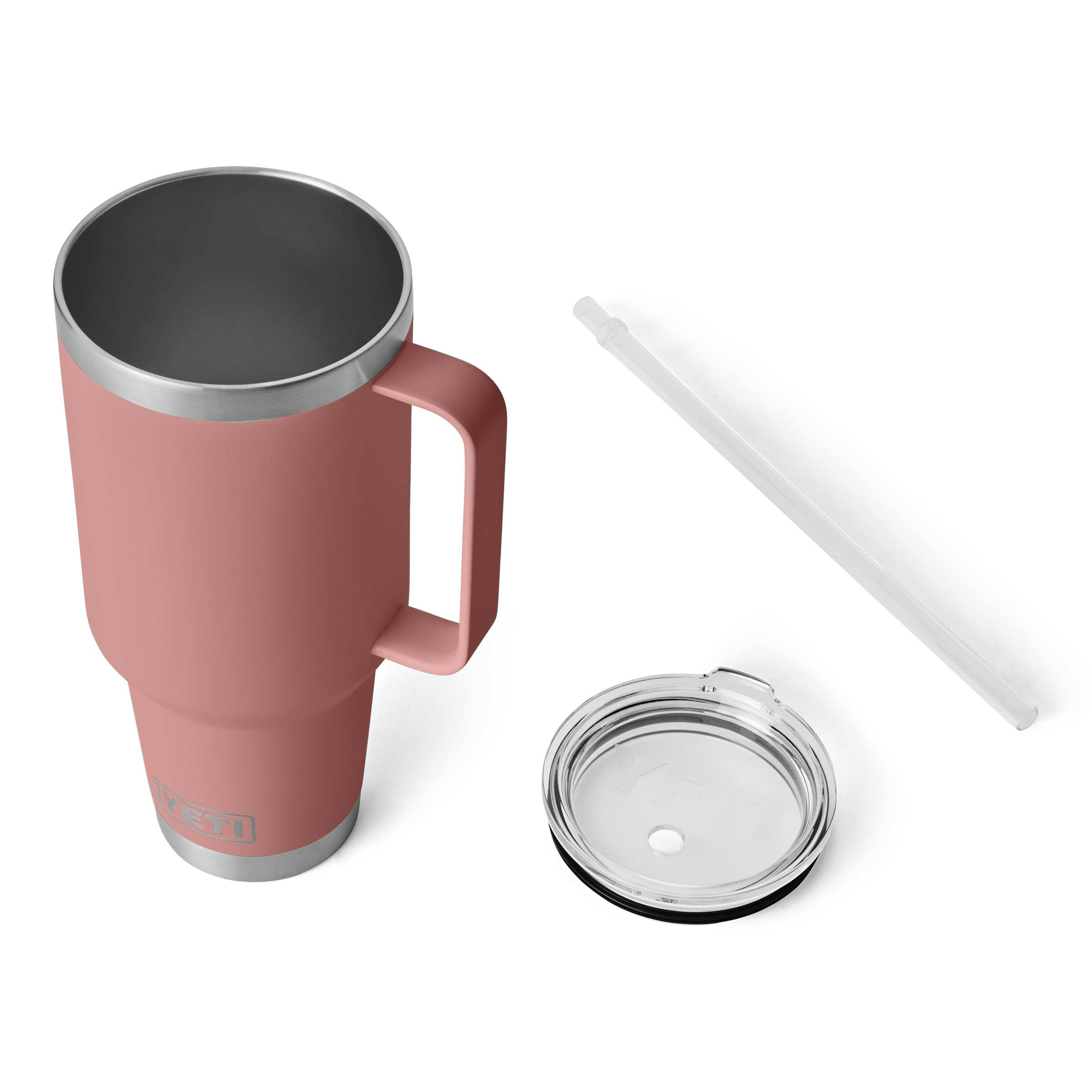 Yeti Rambler 35 oz Straw Mug Sandstone Pink