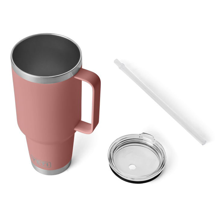 Yeti Rambler 35 oz Straw Mug Sandstone Pink