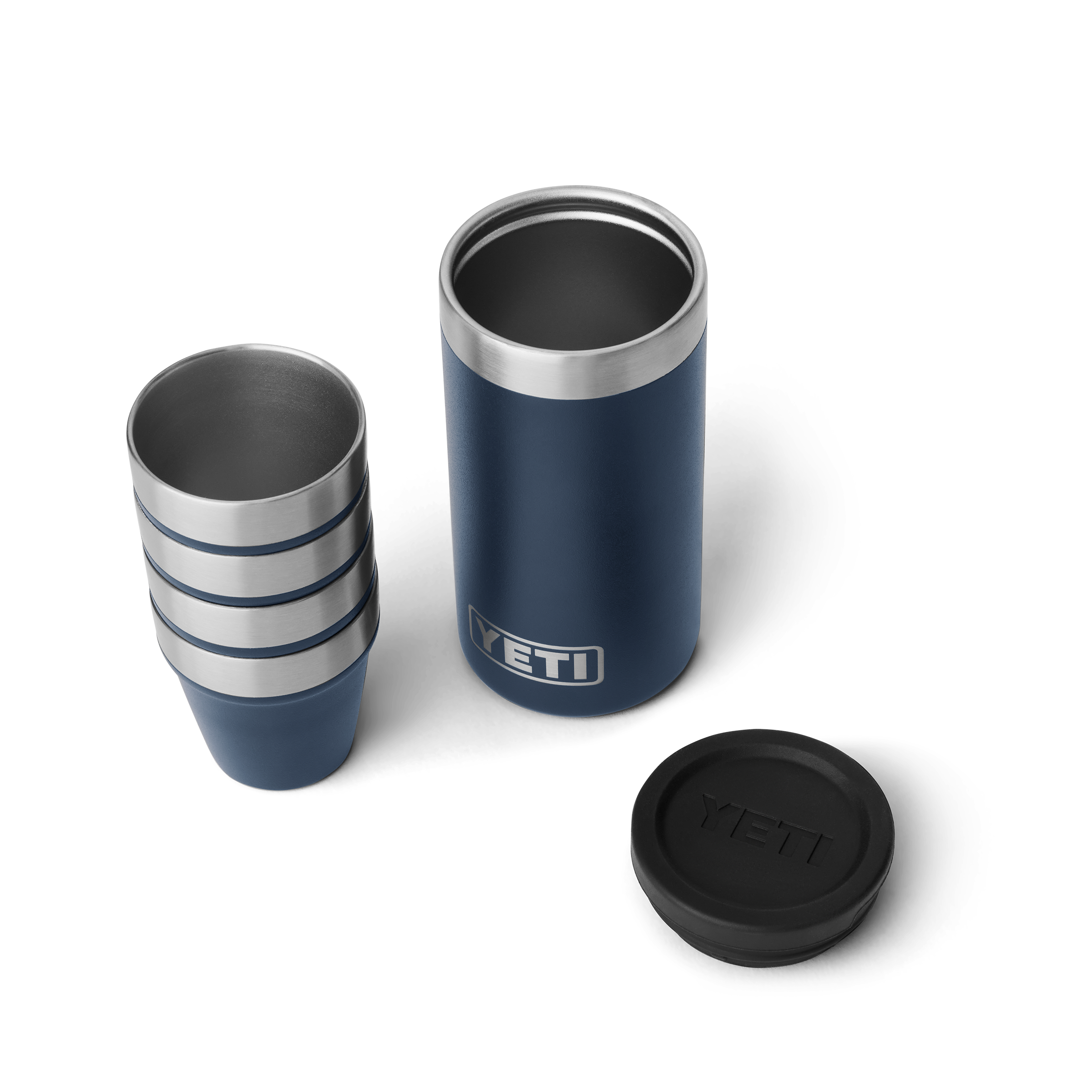 Yeti Shot Glasses & Case Navy