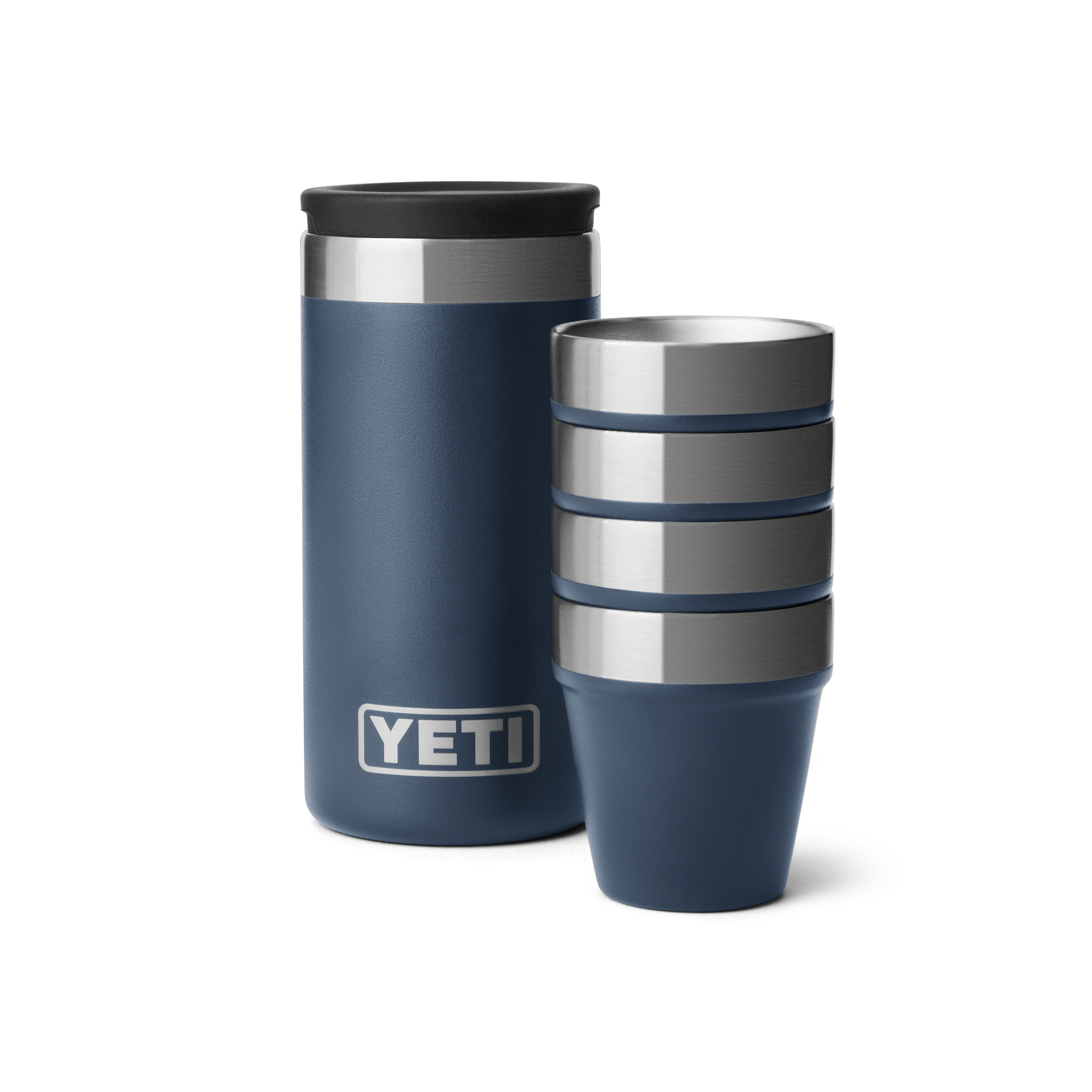 Yeti Shot Glasses & Case Navy