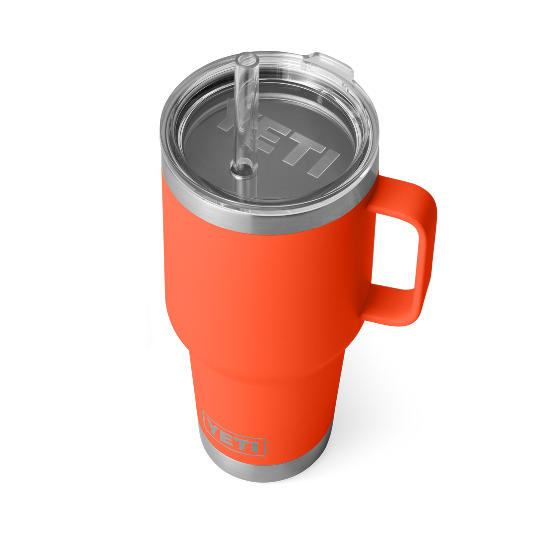 Yeti Rambler 35 oz Straw Mug Papaya 