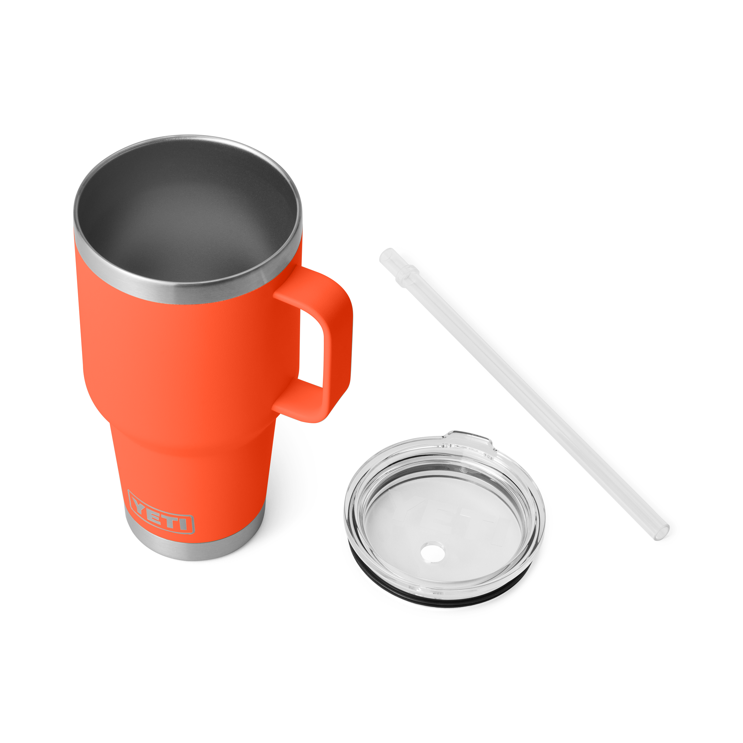 Yeti Rambler 35 oz Straw Mug Papaya 