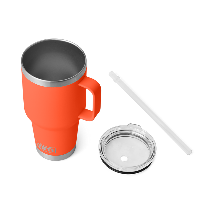 Yeti Rambler 35 oz Straw Mug Papaya 