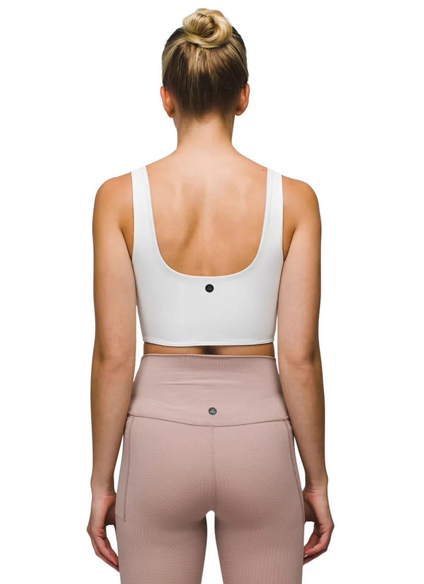 Prana W's Luxara Reversible Crop Top | Soft White/Willow