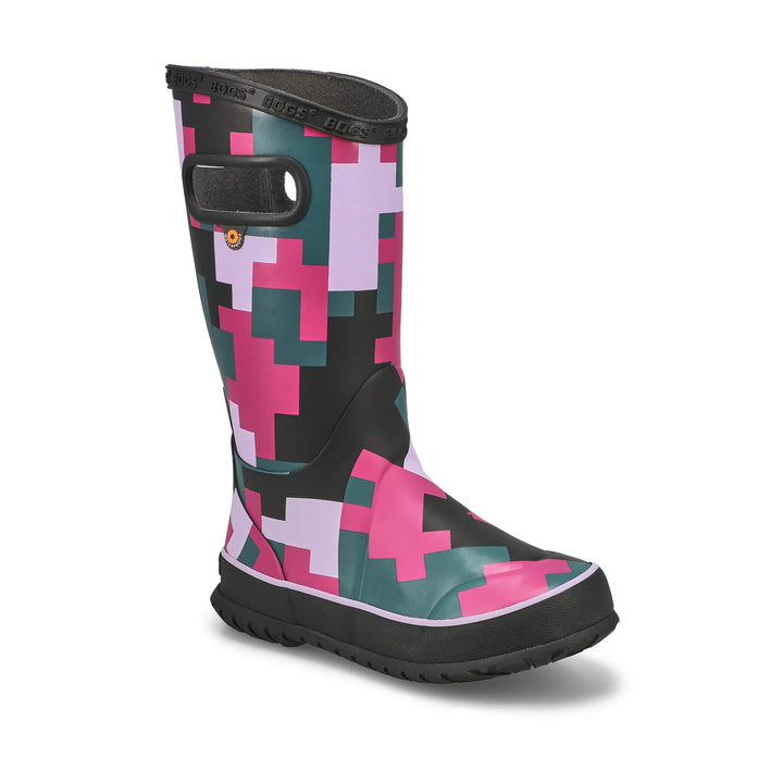 Bogs Kids Rainboot Big Camo Blk Multi