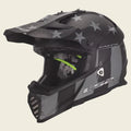 LS2 Gate Youth ATV Helmet in Black and gray with stars and stripes

