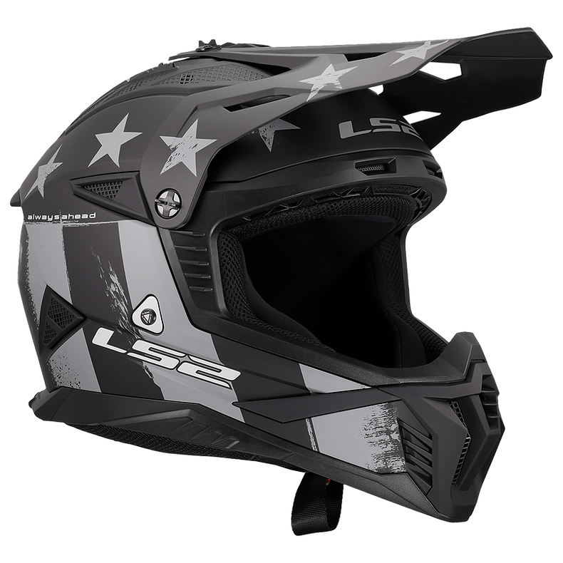 LS2 Gate II Battle Scar Helmet | Matte Gray/Black