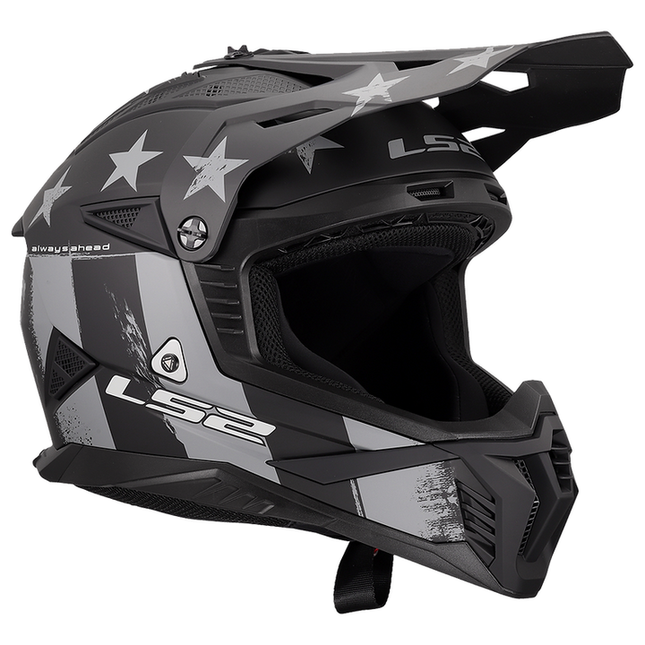 LS2 Gate II Battle Scar Helmet | Matte Gray/Black
