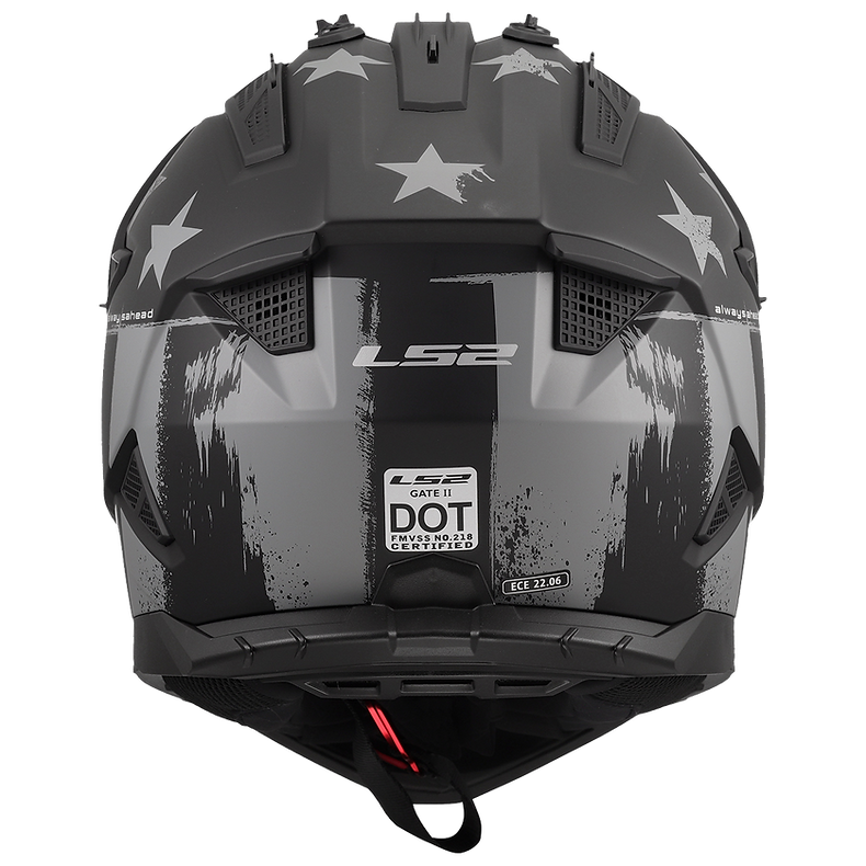 LS2 Gate II Battle Scar Helmet | Matte Gray/Black