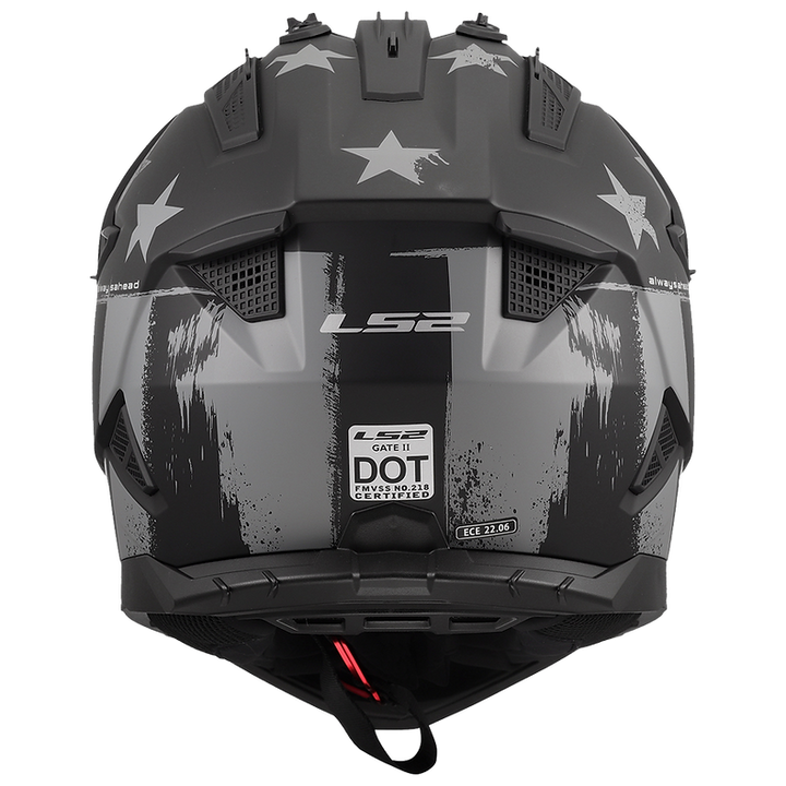 LS2 Gate II Battle Scar Helmet | Matte Gray/Black