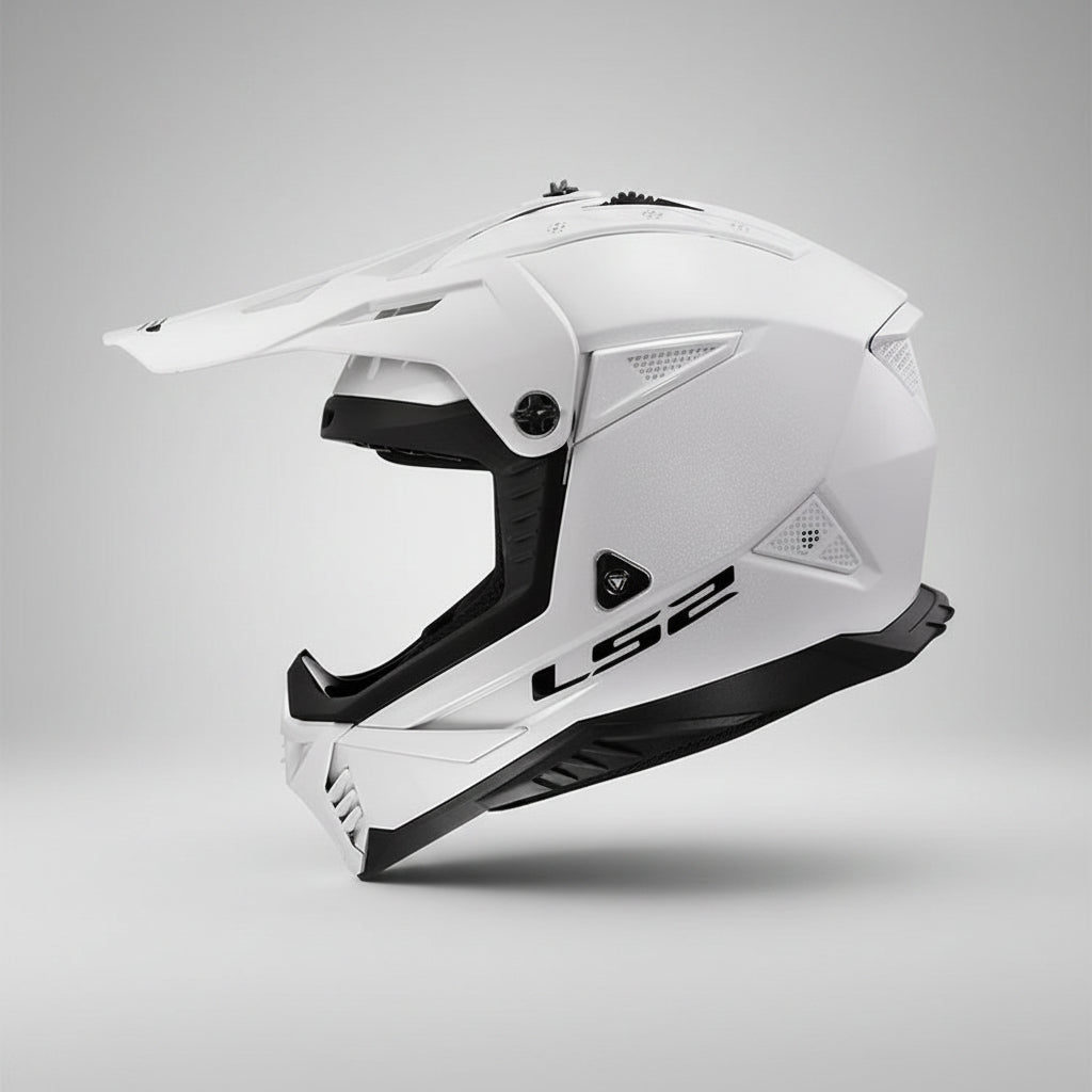 LS2 ATV Helmet in Gloss White