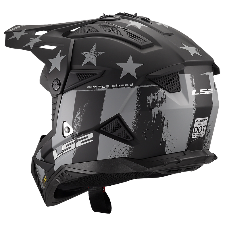 LS2 Gate II Battle Scar Helmet | Matte Gray/Black