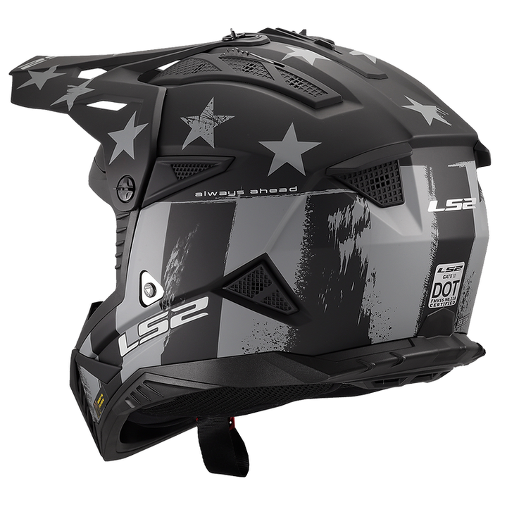 LS2 Gate II Battle Scar Helmet | Matte Gray/Black