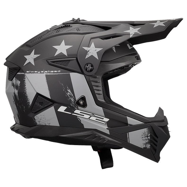 LS2 Gate II Battle Scar Helmet | Matte Gray/Black
