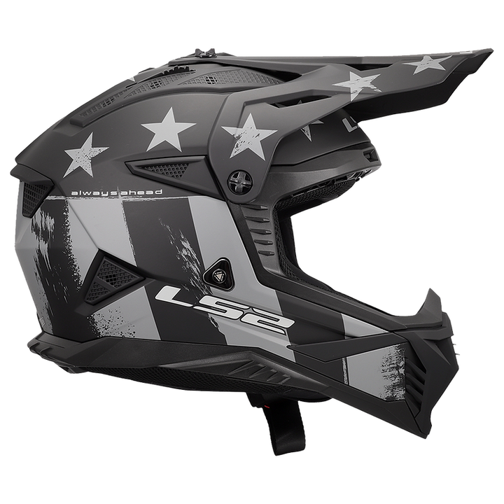 LS2 Gate II Battle Scar Helmet | Matte Gray/Black