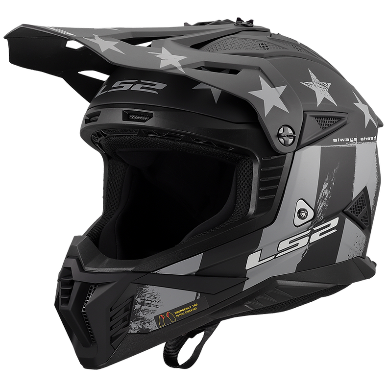 LS2 Gate II Battle Scar Helmet | Matte Gray/Black