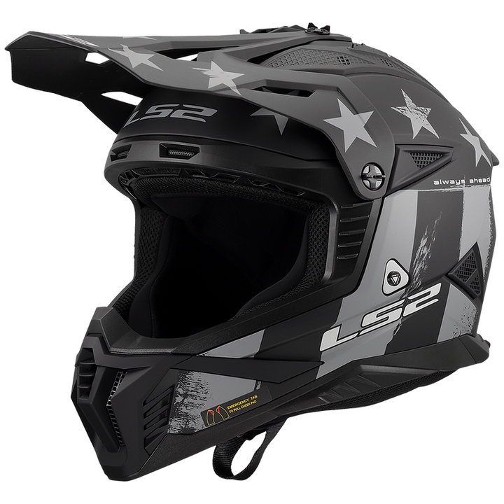 LS2 Gate II Battle Scar Helmet | Matte Gray/Black