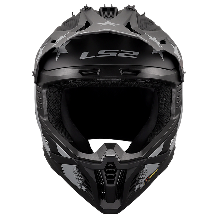 LS2 Gate II Battle Scar Helmet | Matte Gray/Black