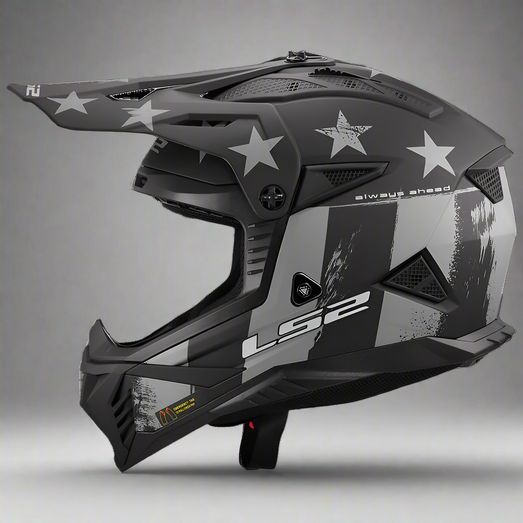LS2 Gate II Battle Scar Helmet | Matte Gray/Black
