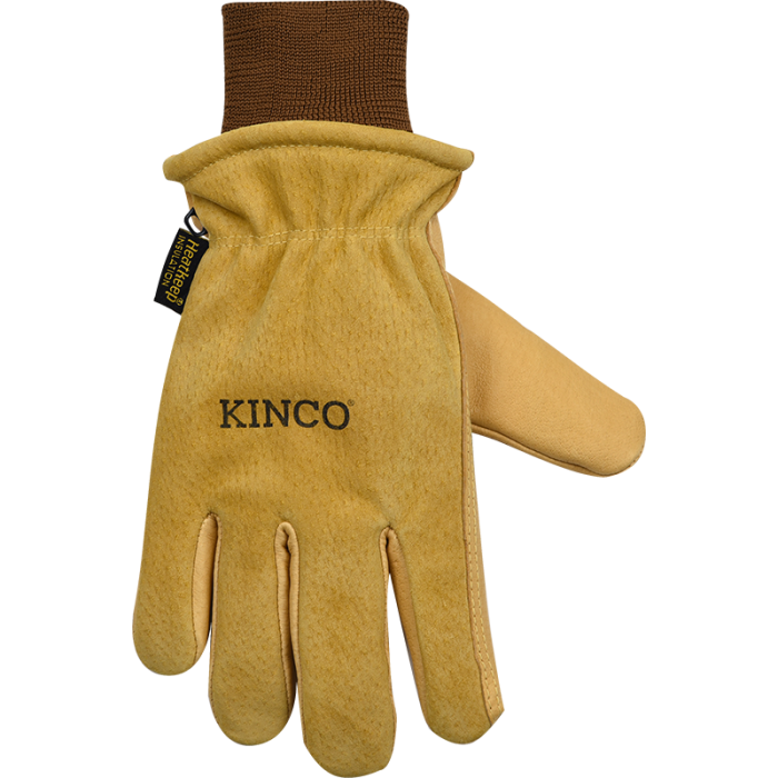 Kinco Lined Premium Grain &amp; Kinco Suede Pigskin Driver with Omni-Cuff Glove | Golden