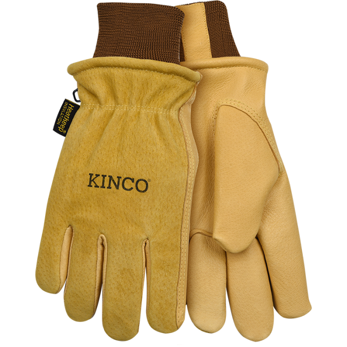 Kinco Lined Premium Grain &amp; Kinco Suede Pigskin Driver with Omni-Cuff Glove | Golden